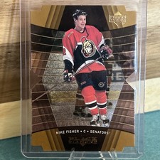 1999-00 UPPER DECK BLACK DIAMOND DIAMOND CUT MIKE FISHER #61 OTTAWA SENATORS RC
