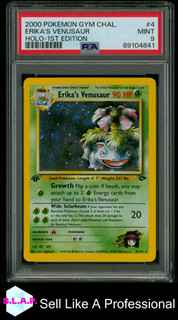 ERIKA'S VENUSAUR POKEMON TGC 4 2000 GYM CHALLENGE 1ST EDITION HOLO ENGLISH PSA 9