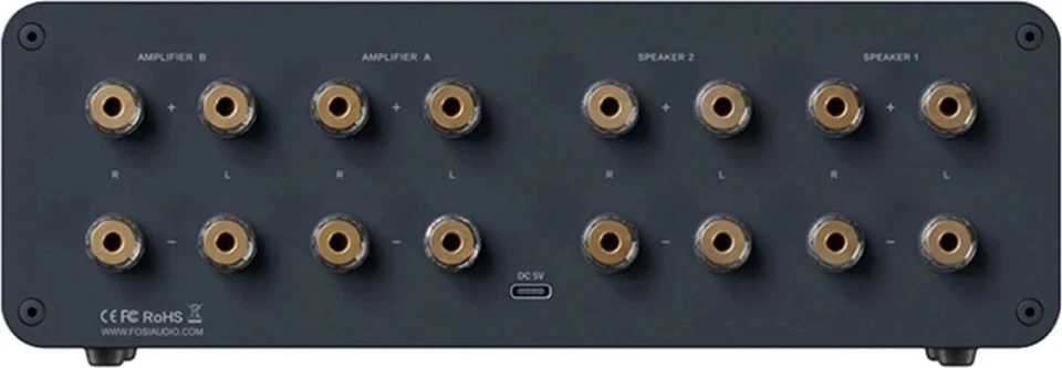 Fosi Audio LC30 VU Verstärker Boxen Umschalter Orange 2 in / 2 Out VU-Meter HiFi - Bild 4 von 4