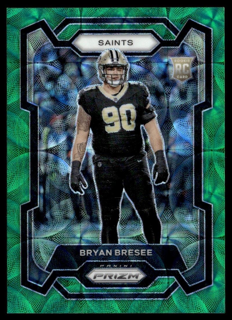 2023 Prizm Green Scope Prizms Bryan Bresee Rookie 65/75 New Orleans Saints #372