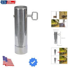 2.36 inch Stove Pipe with Damper Thickened Heat-Resistant Chimney Pipe Fume E...