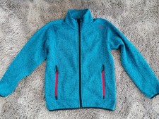 CMP Strick Fleece Jacke Mädchen blau Gr. 152