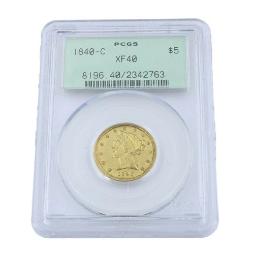 1840-C $5 Liberty Head Half Eagle Charlotte PCGS XF40 Gold Coin NR #C795-2