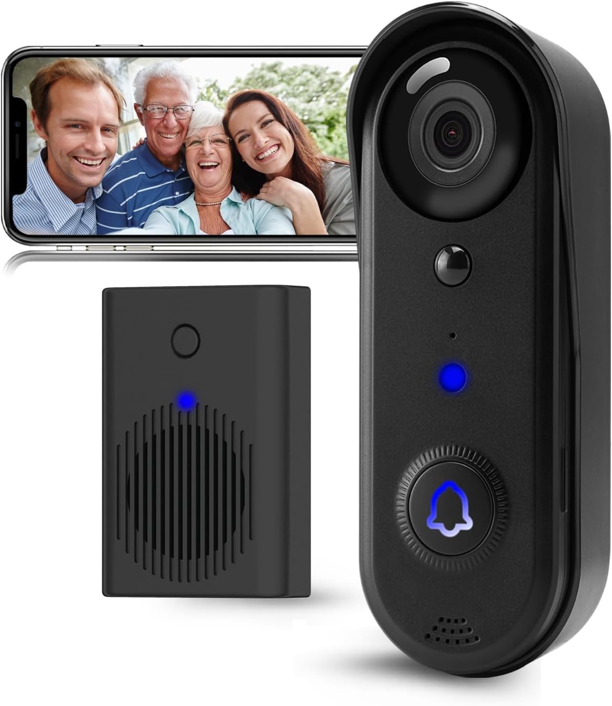 Video Doorbell Camera Wireless-2K Outdoor Front Door Camera 