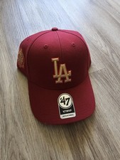 '47 Los Angeles Dodgers MVP Cardinal Red Adjustable Hat Cap