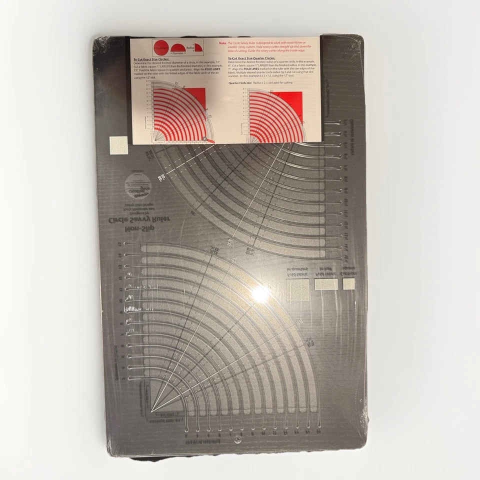 Regla de edredón Creative Grids Circle Savvy 11-3/4 pulgadas x 18-1/2 pulgadas Foto 2 de 2