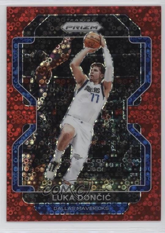 2021-22 Panini Prizm Fast Break Red Prizm 30/100 Luka Doncic #223