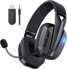 Wireless Gaming Headset 2.4GHz Bluetooth Low Latency Dual Mics Lightweight 48+Hr