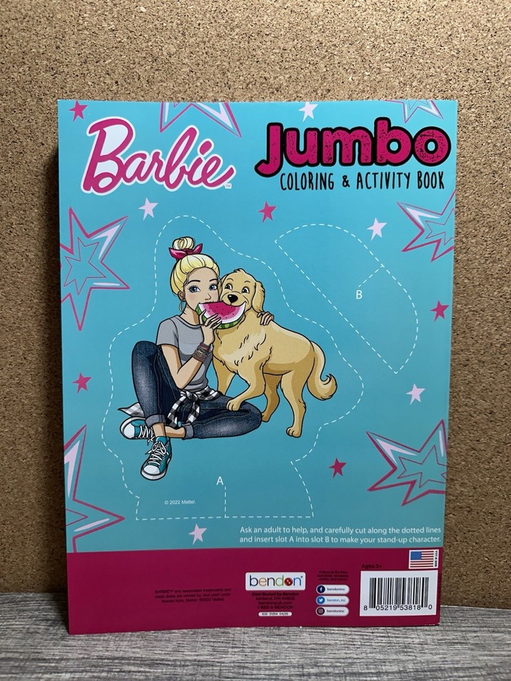 Barbie Coloring and Activity Book 64 Pages with Bonus 3D Character