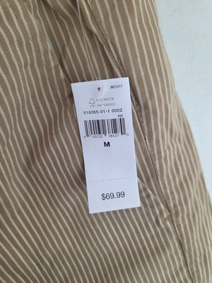 GAP Women's Medium High Rise Easy Stripe Wide-Leg Khakis NWT