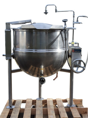 Groen 2/3 Jacket Stainless Steel 60 Gallon Tilting Kettle with Optional Add-Ons