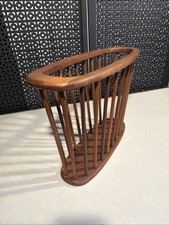 Vintage MCM Arthur Umanoff Style Magazine/Record Rack Wooden Spindles