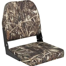 ATTWOOD 98395CAMO LOW BACK PADDED FOLDING SEAT CAMOUFLAGE MARINE BOAT