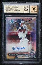 2017 Bowman Chrome Prospect Refractor Wander Javier BGS 9.5 GEM MINT Auto 0a2