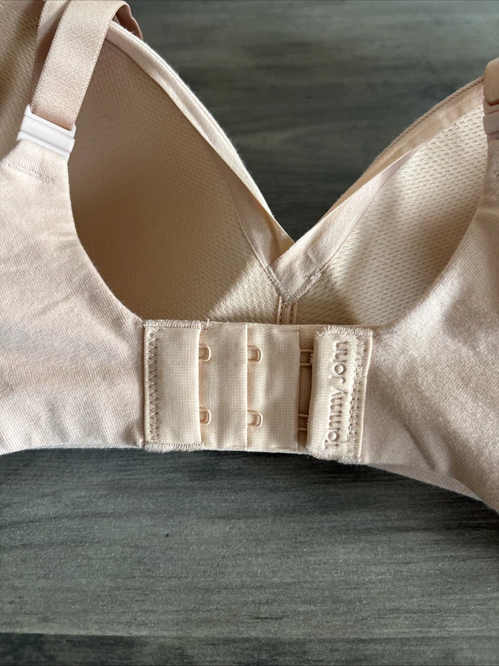 Sujetador TOMMY JOHN Cool Algodón Inalámbrico Ligeramente Forrado Convertible Desnudo 32D Usado en Excelente Condición Foto 4 de 4