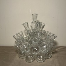 Vintage Stacked Clear Glass Cluster Propagation Bud Vase 25 Vases