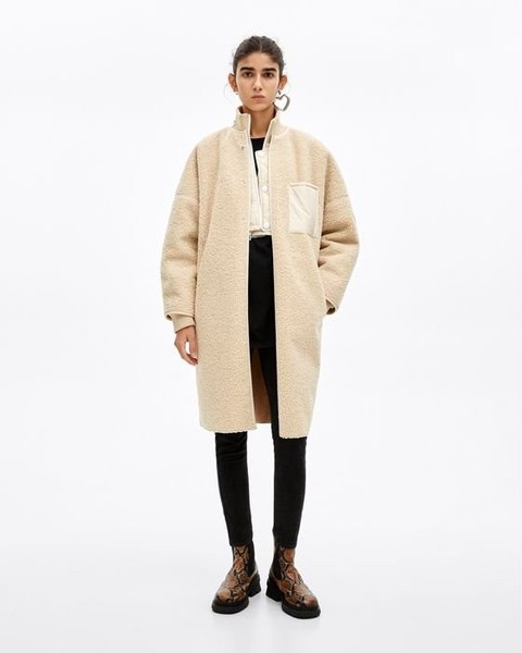 Bimba y Lola Coat Beige XS