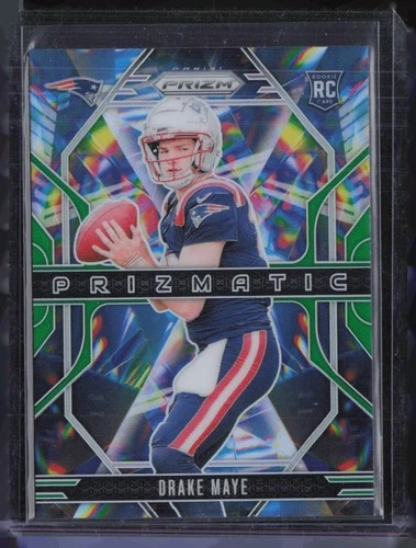 2024 Panini Prizm Prizmatic Green #2 Drake Maye RC Rookie