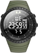 "Reloj Para Hombre Casio Resistente Al Agua Acero Inoxidable Hora Mundial Verde