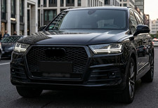 Honeycomb Front Grille for Q7 4M SQ7 2016-2019 Sport Black Radiator Grille