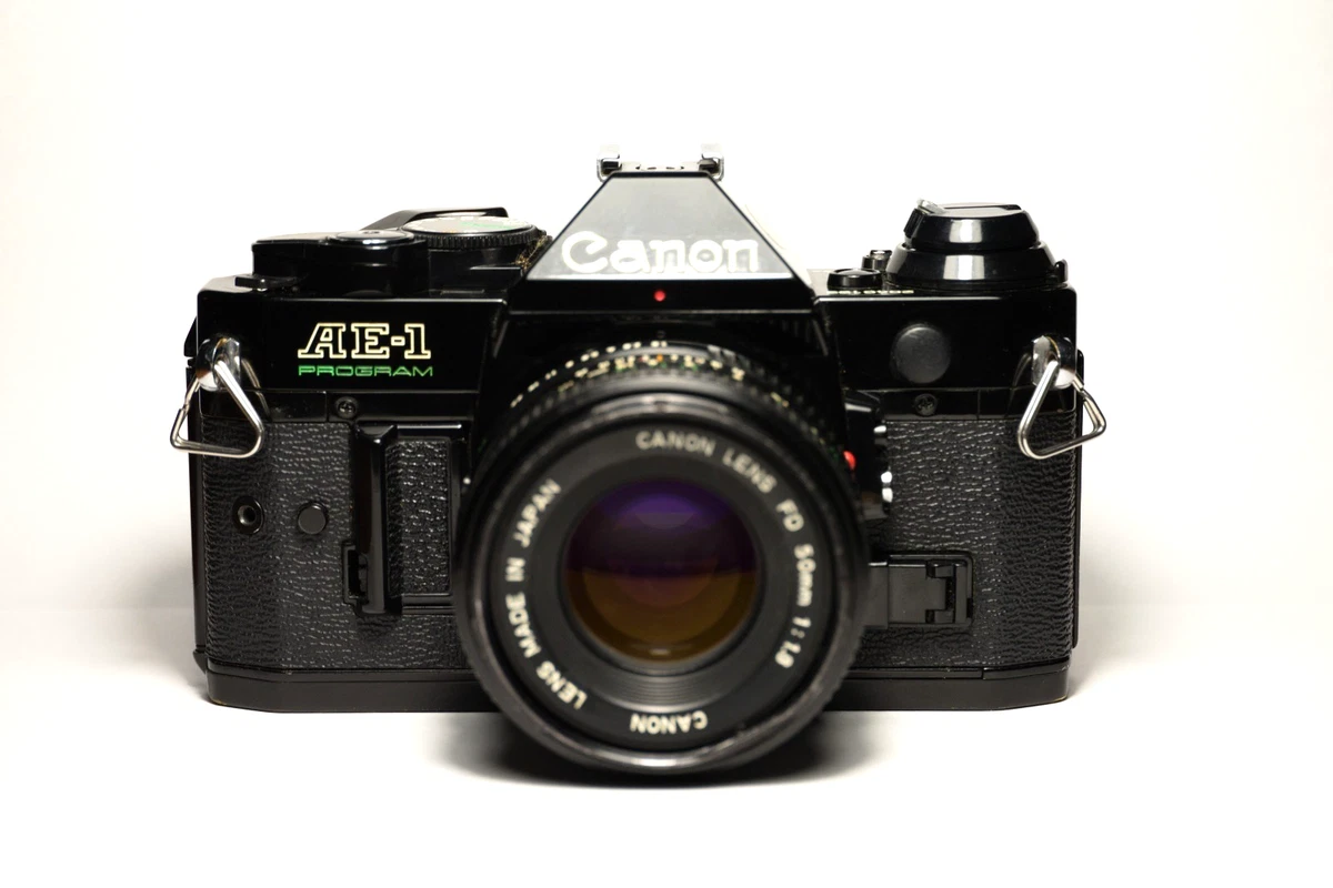 Canon AE-1 Program SLR 35mm Film Camera + New FD 50mm f/1.8 Lens (FILM TESTED)