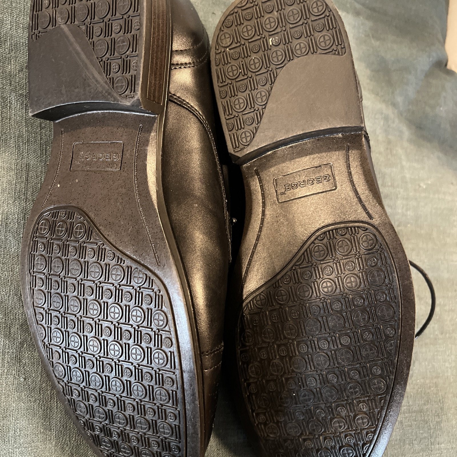 SAOLA Scarpe Oxford George uomo Branford nere stringate punta cappuccio tinta unita 11 larghezza standard