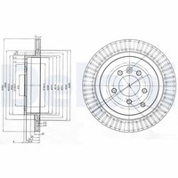 2X Bremsscheibe Delphi BG3925C FüR Rover Range Discovery Landrover Sport 1 L320