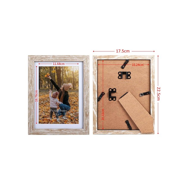 Exyglo 6Er-Set Natur Bilderrahmen 13X18 Cm FüR Fotos Mit/Ohne Passepartout-image