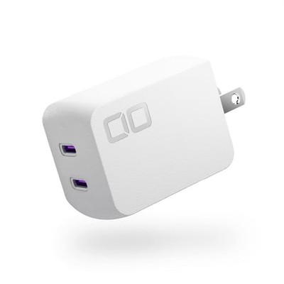 CIO NovaPort DUO II 65W USB-C 2-Port Charger [World's Smallest NovaIntelligence