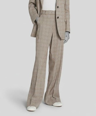 Weekend Max Mara Women's Beige Freda Linen & Cotton Wide Pants Size 4