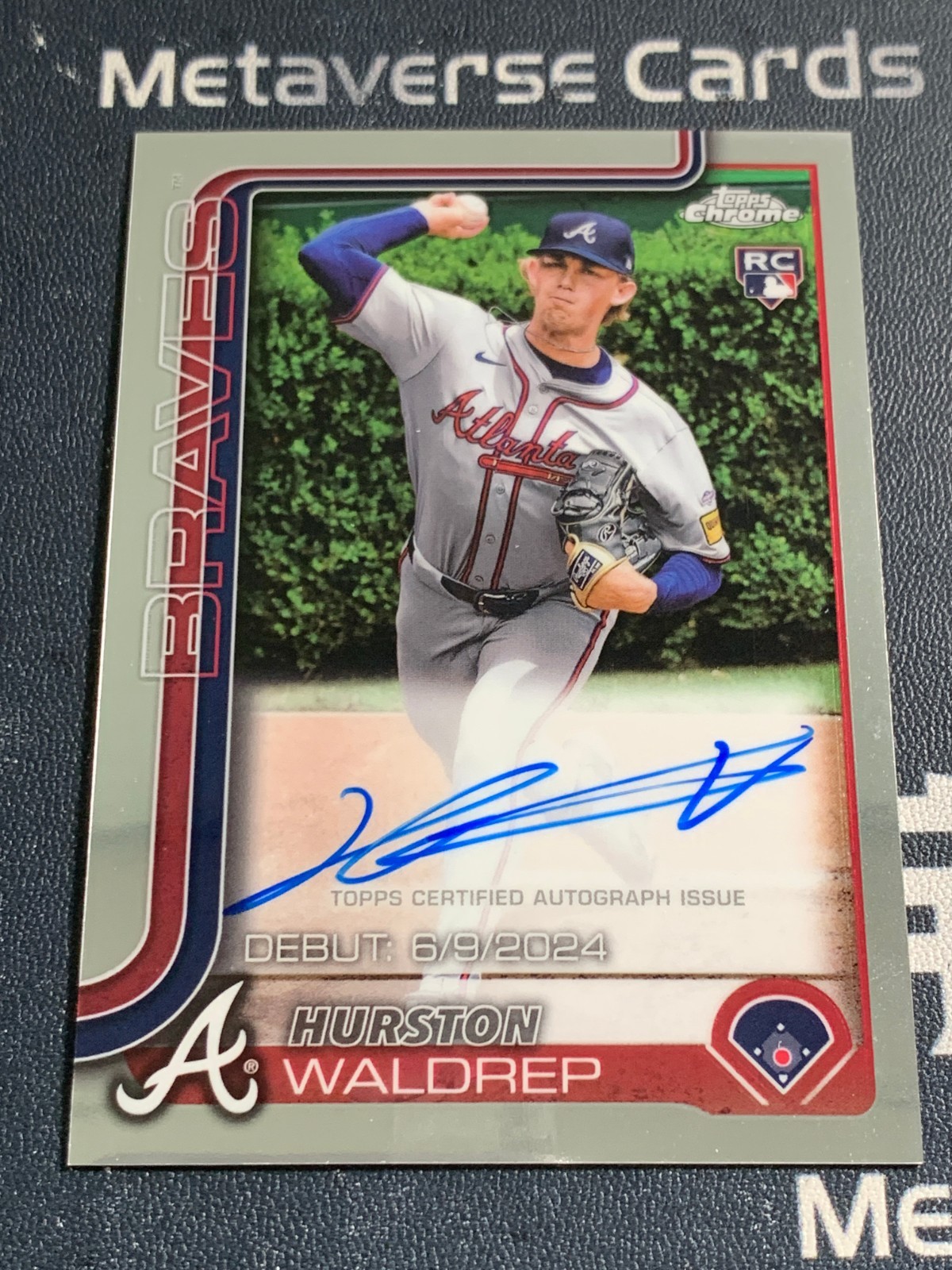 2025 Topps Chrome Hurston Waldrep RC Rookie Debut Auto Braves