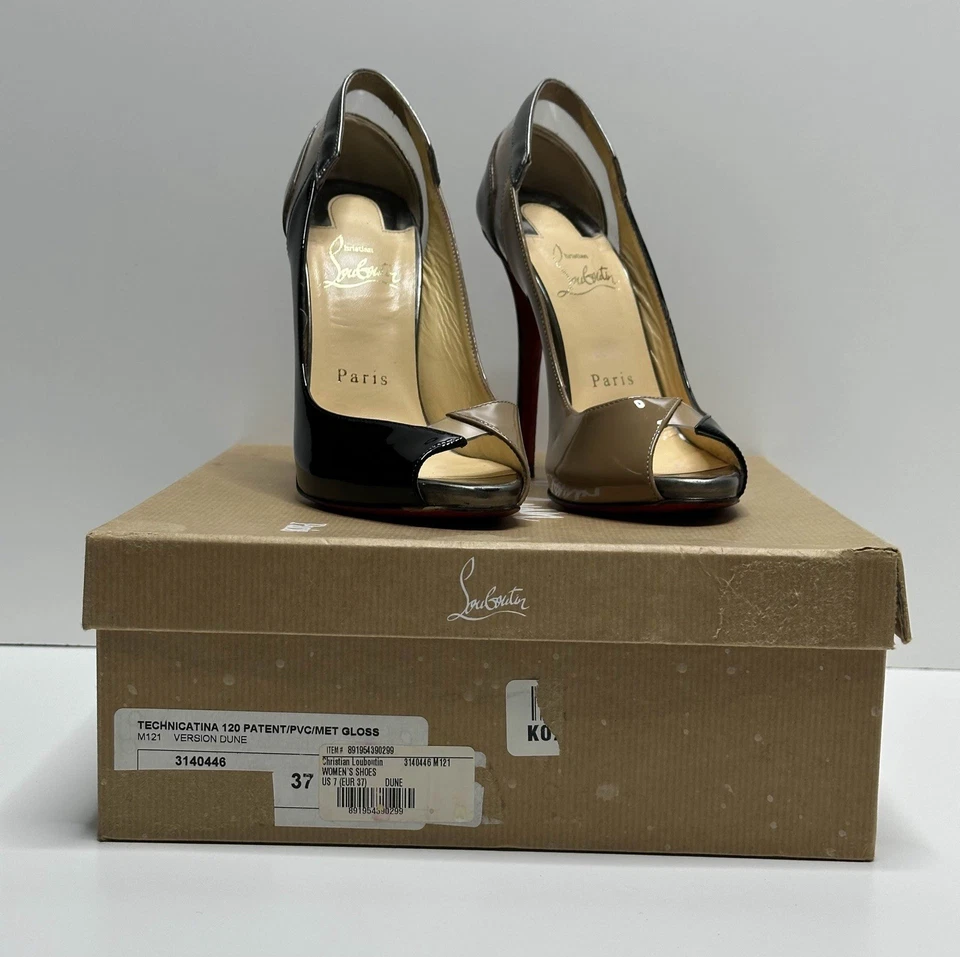 Christian Louboutin Women's Technicatina 120 Patent/pvc/met Gloss - Image 2 of 4