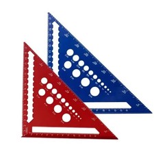 7" Aluminium Alloy Triangle Ruler Metric Inch Speed Square Carpentry Tool