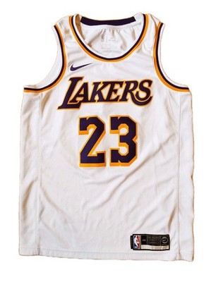 Nike LeBron James LA Lakers Association Swingman Jersey Trikot #23 weiß NBA M 44