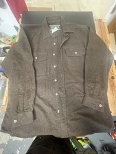 Field  Stream Men  s Shirt Button Front Long Sleeved Brown Flannel M