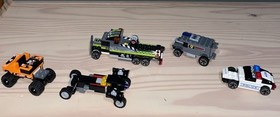 LEGO Racers: Smash Security 8199 And Other Small Vehicle Lot Incomplete