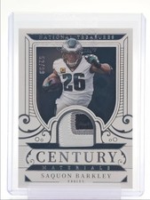 SAQUON BARKLEY 2025 NATIONAL TREASURES CENTURY MATERIALS PATCH /99 Q0893