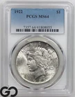1922 Peace Dollar PCGS MS 64