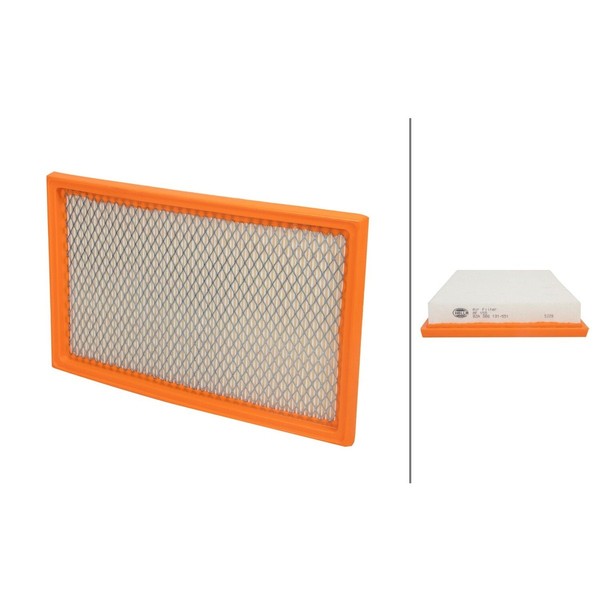 Luftfilter-Einsatz 279 X 167 Mm Hella Iam-Expertise Passend FüR U.A. Nissan 350Z-image