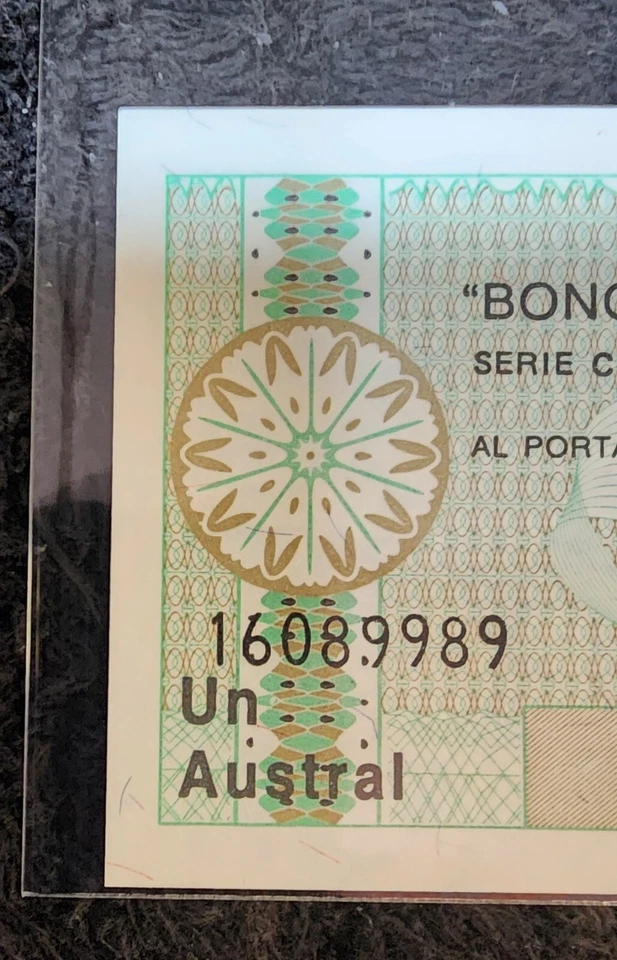 1991 Argentina Tucuman Province One 1 Austral Debt Cancellation Bond W769 - Image 4 of 4