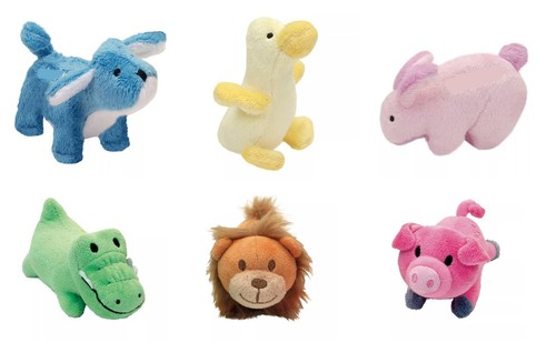 Smaller Breed 4" Dog Toys Animal Themed Adorable Plush Squeaker for Your Lil Pal - Picture 23 of 56