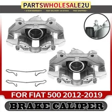 Front Left & Right Disc Brake Caliper w/ Bracket for Fiat 500 2012-2019 L4 1.4L