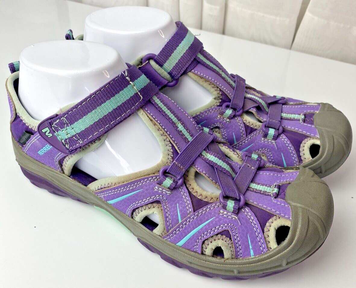 MERRELL sandalo donna taglia 5M idro escursionista impermeabile viola grigio acqua scarpa