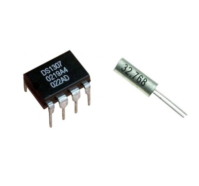 Integrierter Schaltkreis DS1307 + QUARZ 32.768 KHz RTC Echtzeituhr PC