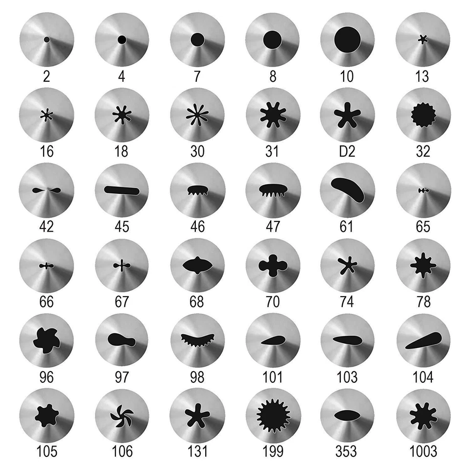 Kit de decoración de pasteles 42 boquillas para glaseado puntas de pastelería herramienta Sugarcraft para pasteles Foto 2 de 4