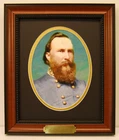 Gen. James Longstreet Civil War Generals framed photo with plaque hand colored