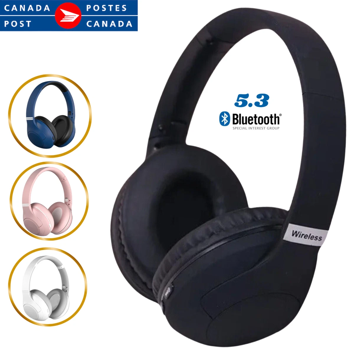 Cuffie Wireless TEKVO Pieghevoli Leggere On-Ear Con Bluetooth E Microfono – Colore Blu