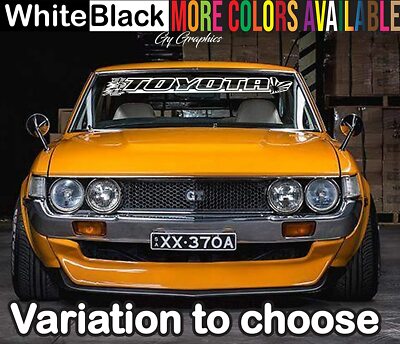 Japanese Kanji Windshield Decal | Gloss Black Vinyl Sticker For Toyota | Gy Graphics