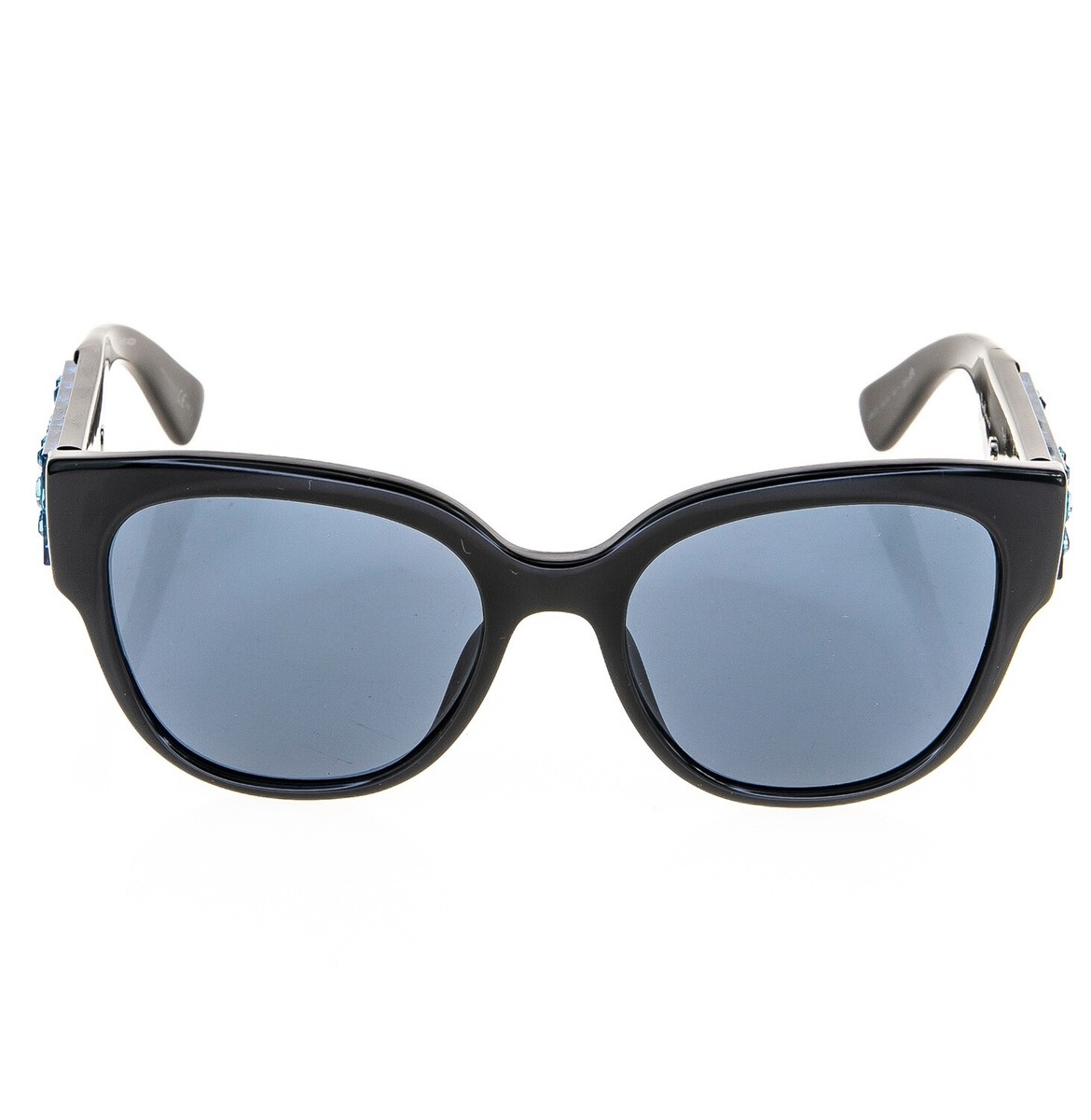 CHRISTIAN DIOR MERCURIAL Black Blue Crystal Floral Rhinestone