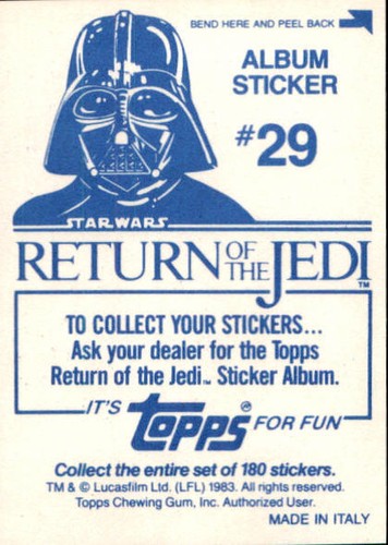 Star Wars ROTJ Trading Card Sticker Album Complete Your Set You Pick 1983 Topps - Bild 59 von 355